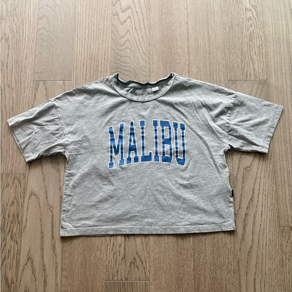 Noisy May Gray Cropped Tee